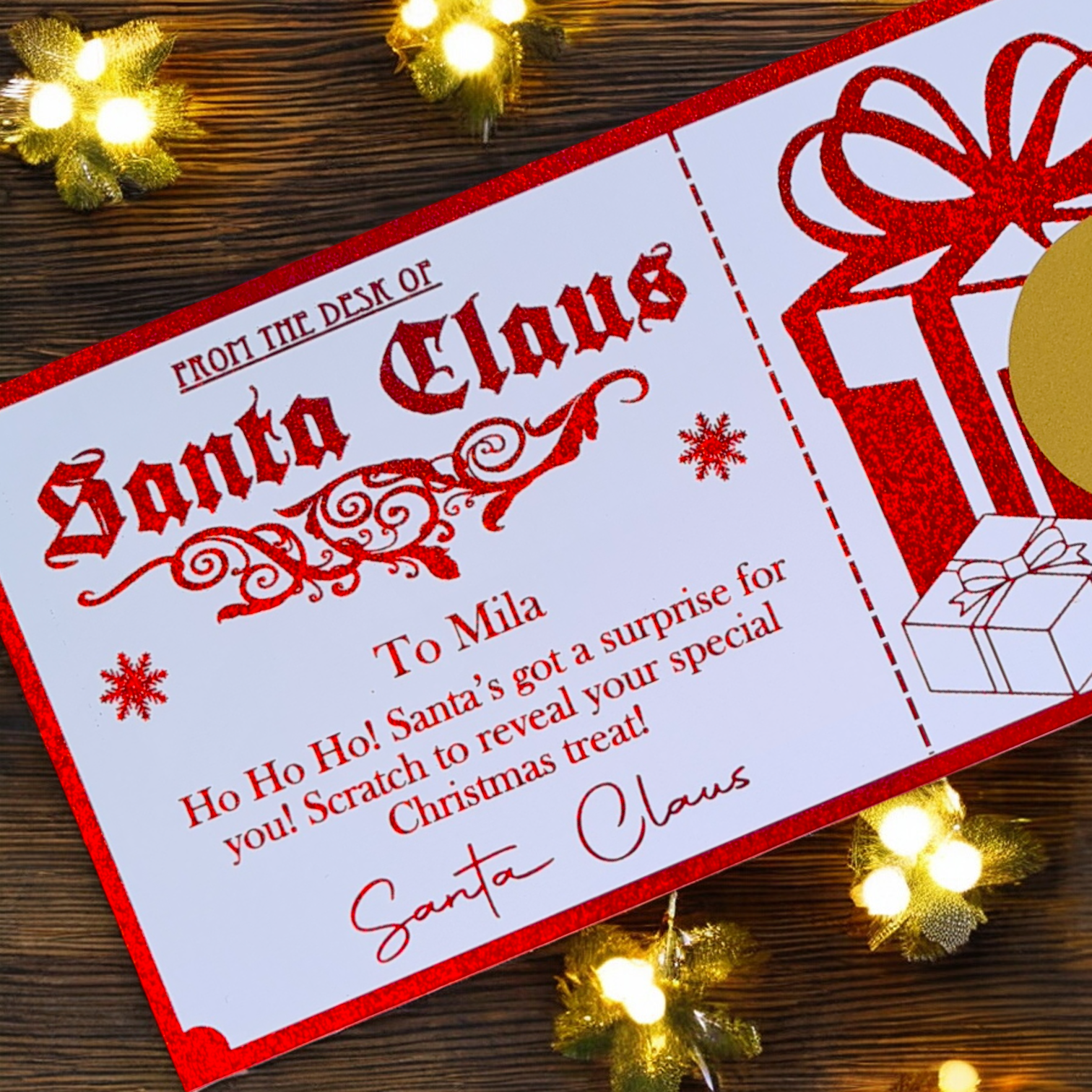 Santa Claus Scratch Card