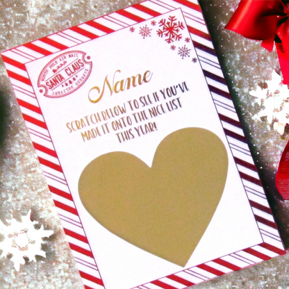 Nice or Naughty list Scratch Card