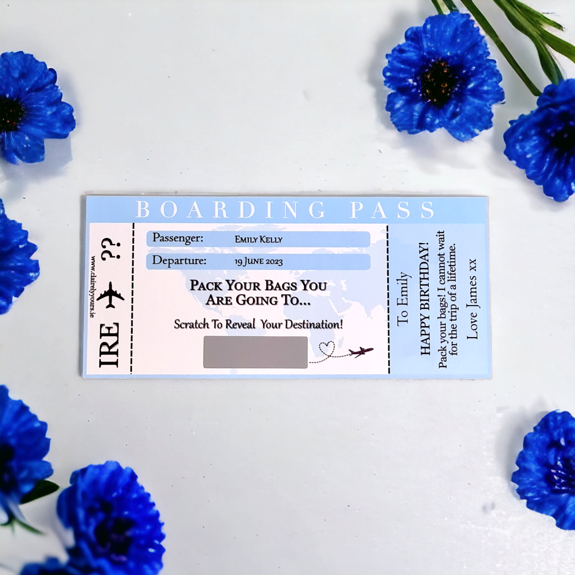 Boarding Pass Scratch Card