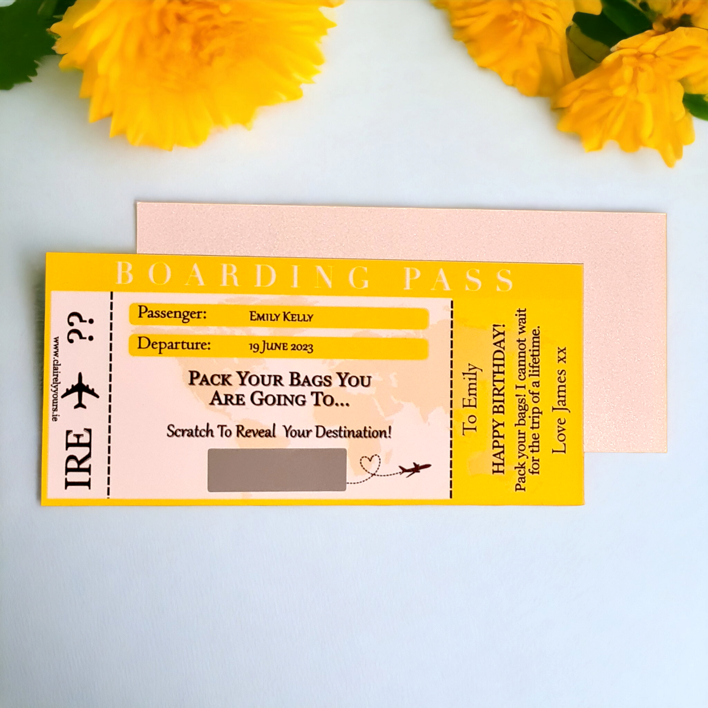 Boarding Pass Scratch Card