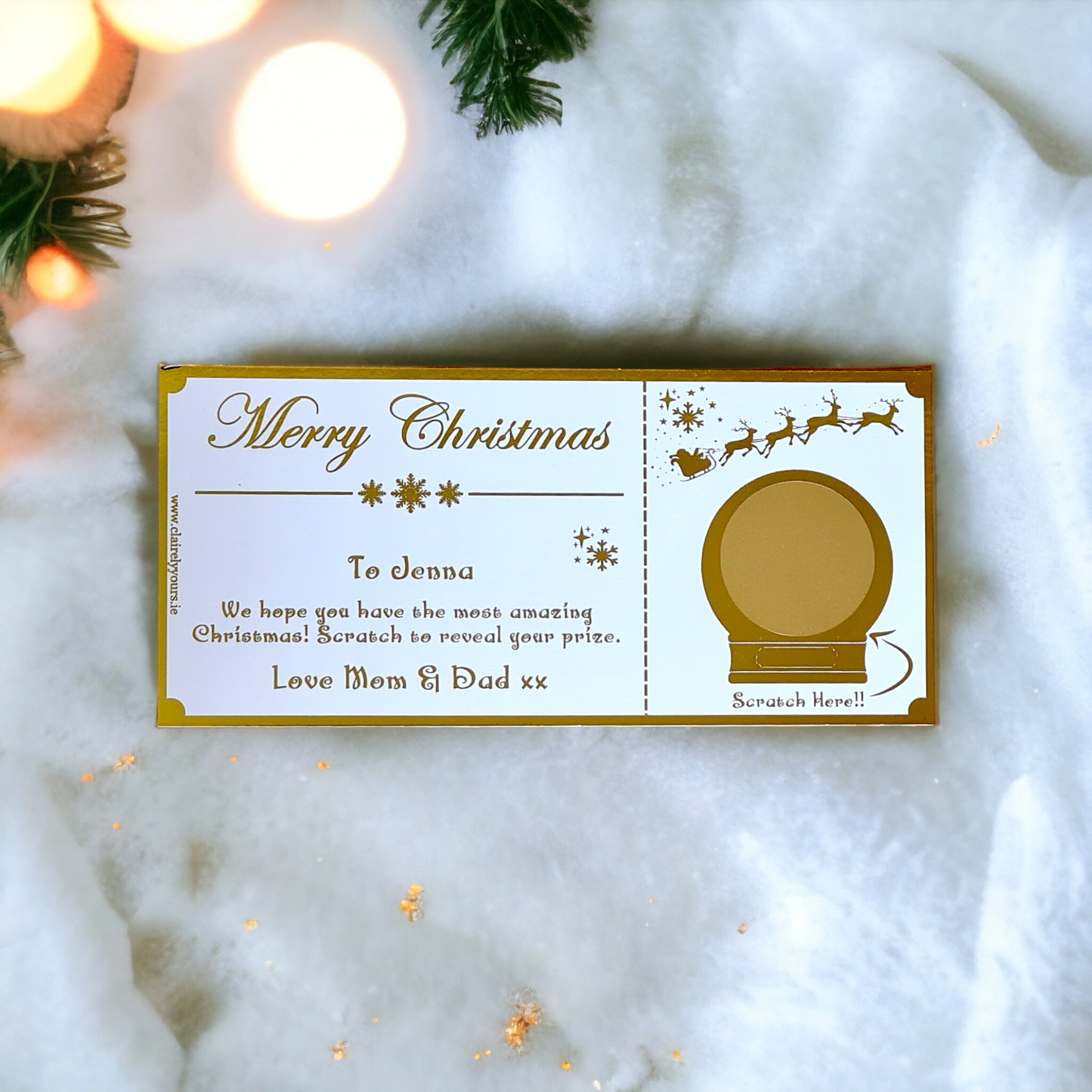 Christmas Snow Globe Scratch Card