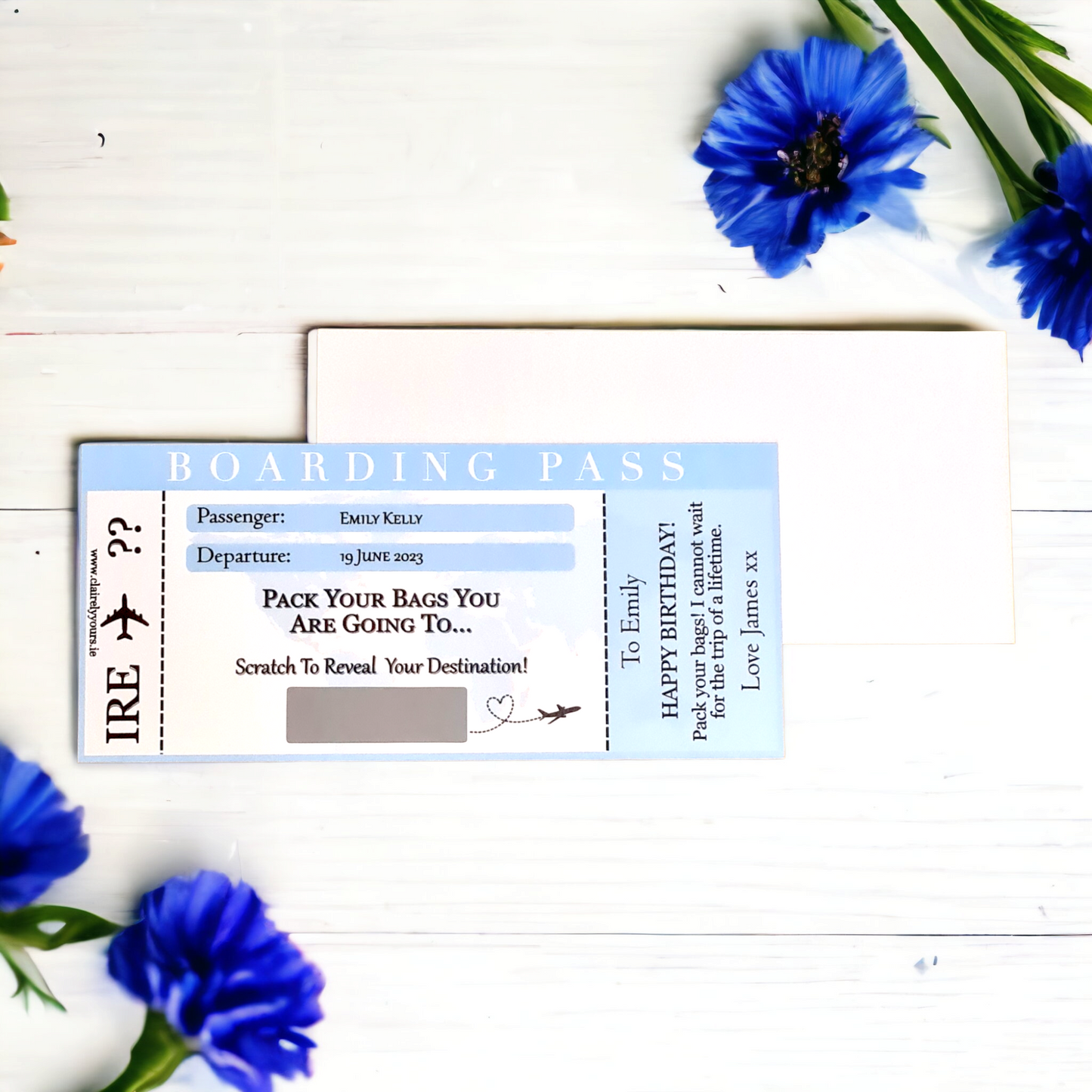 Boarding Pass Scratch Card