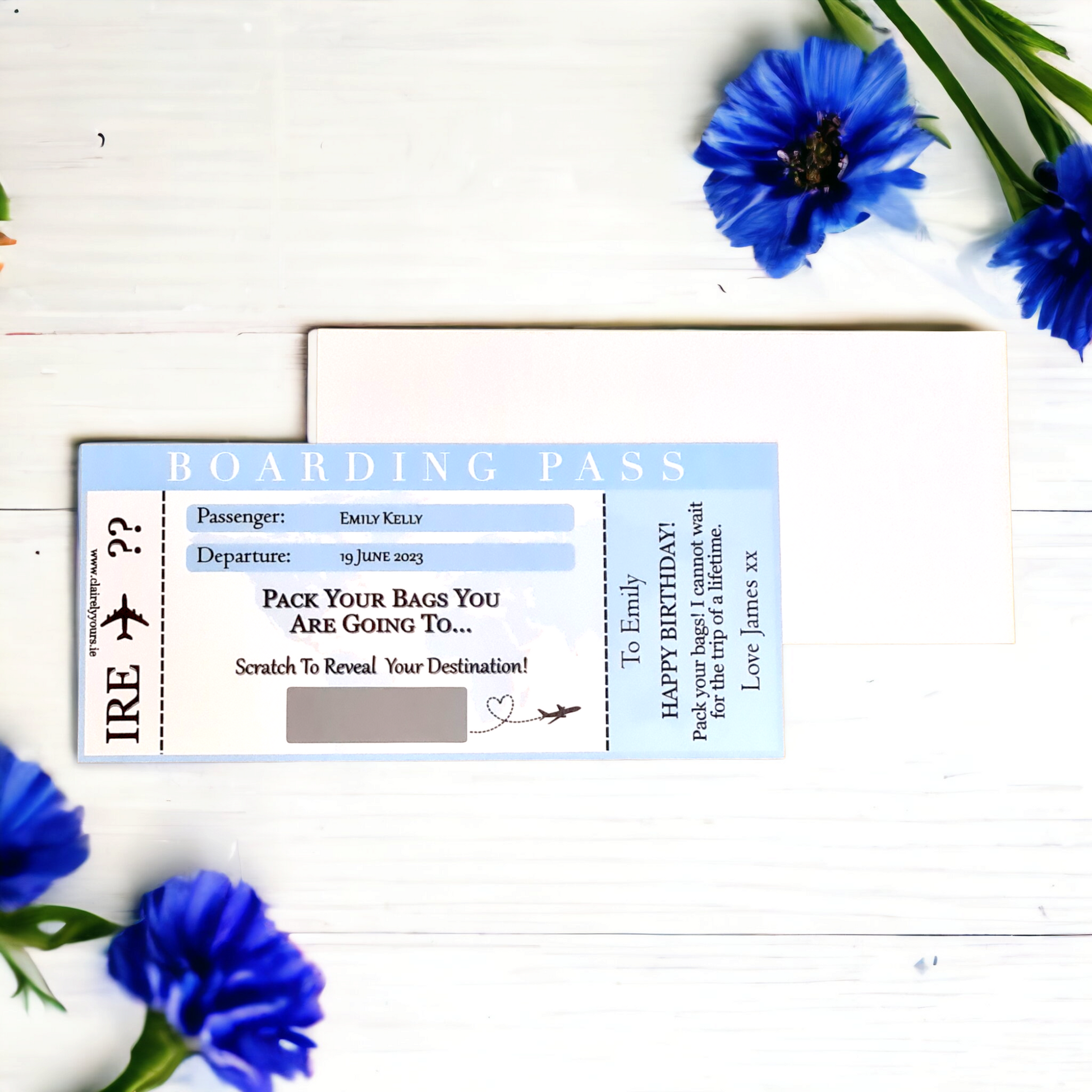 Boarding Pass Scratch Card