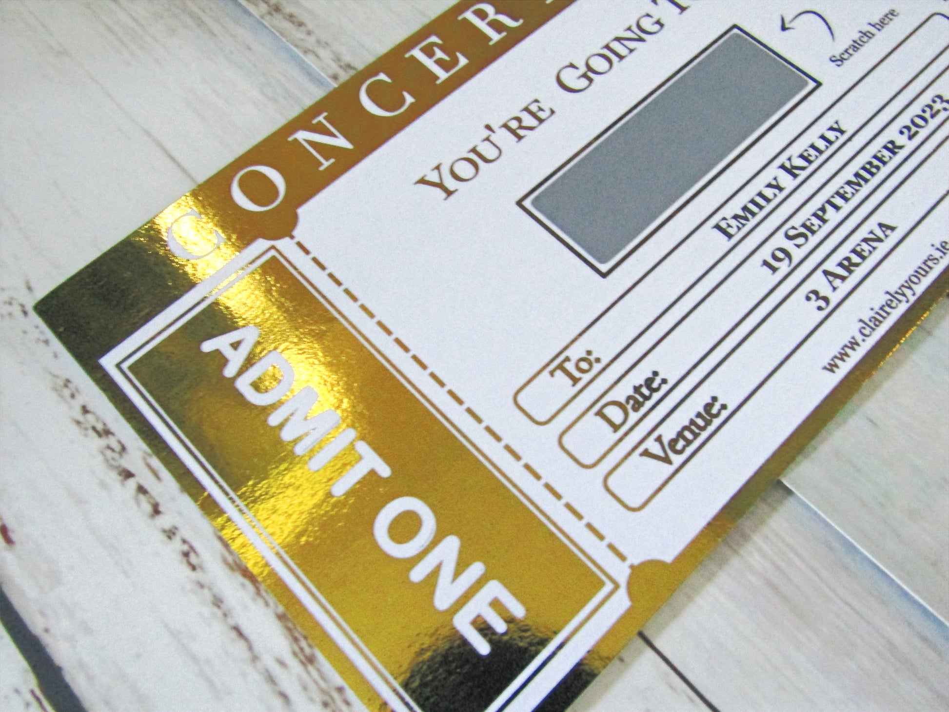 Concert Scratch Card