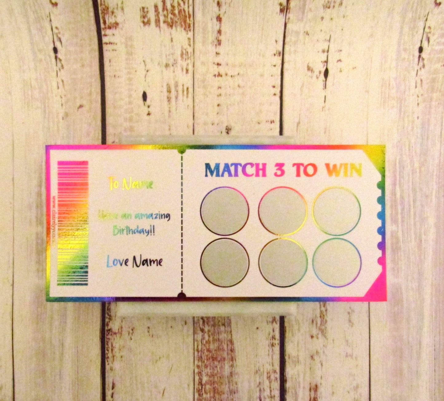 Personalised Scratch Card