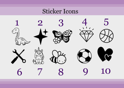 Foiled Glossy Name Sticker Sheet