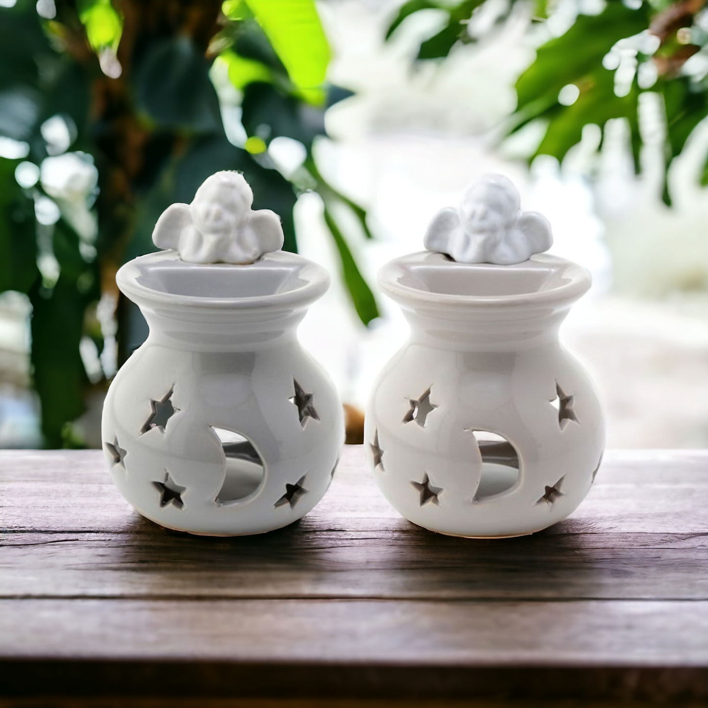 Eden Moon & Stars Cherub Ceramic Wax Burner