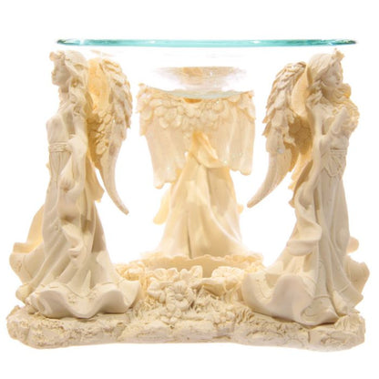 Cream Angel Figurine Wax Burner