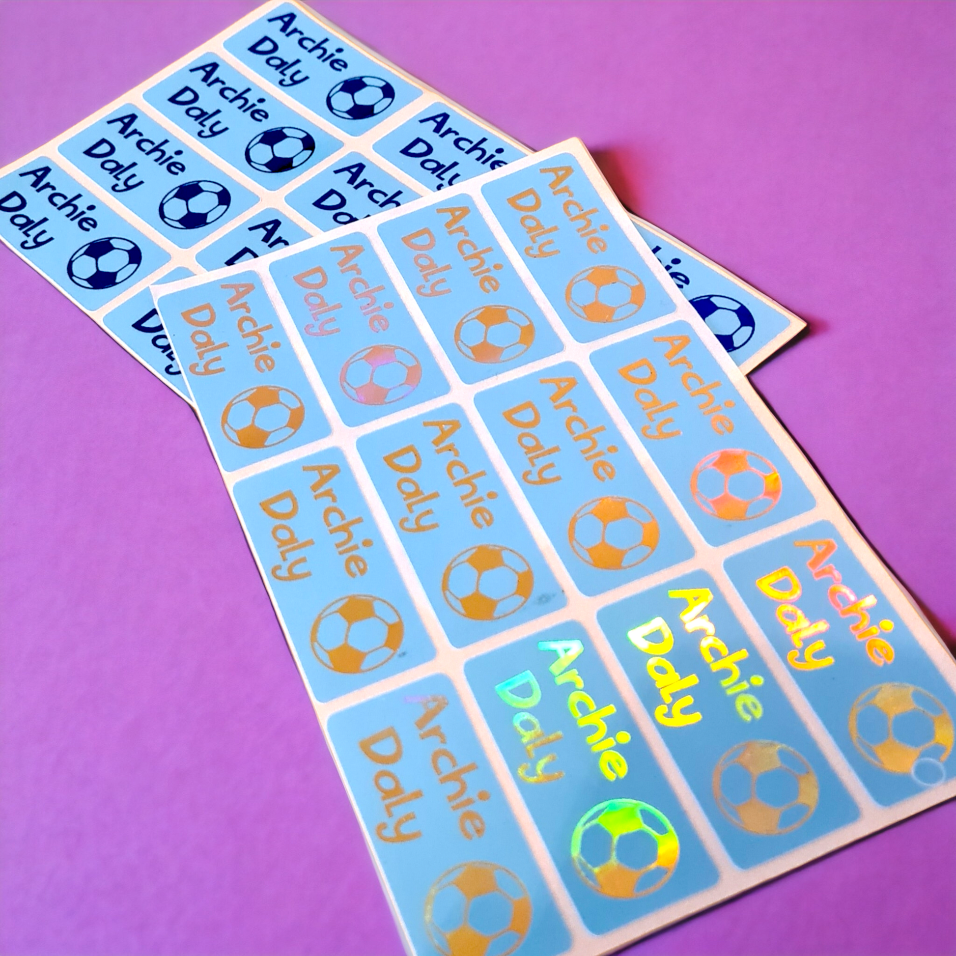 Foiled Glossy Name Sticker Sheet