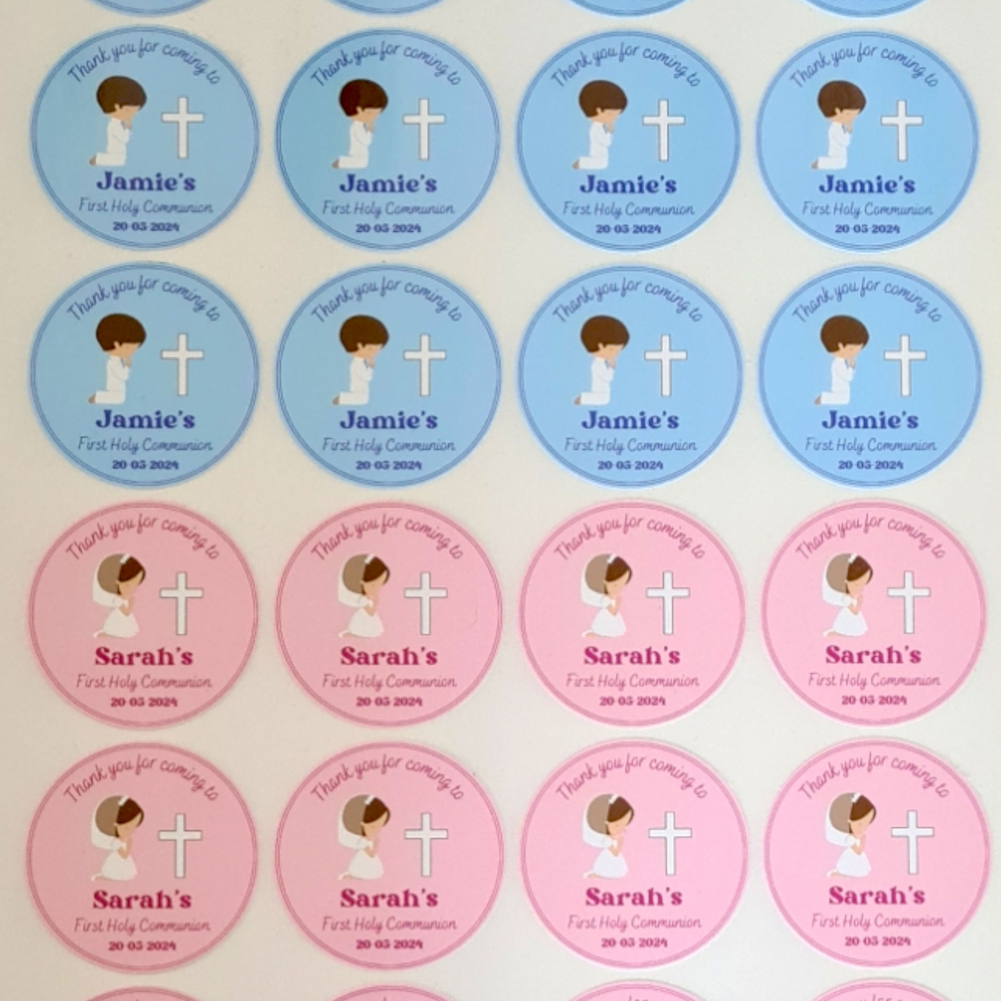 Communion Gloss Stickers (x 2 Sheets) (48 Stickers)