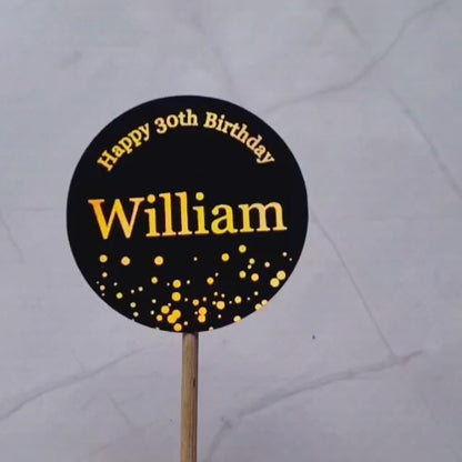 Glossy Foiled Birthday Stickers
